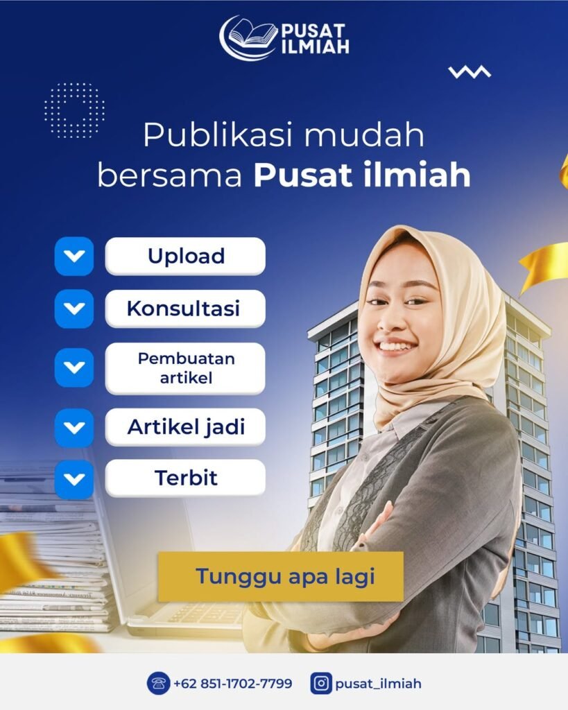📌 proses publikasi mudah bareng pusat ilmiahupload → konsultasi → pembuatan artikel → artikel j